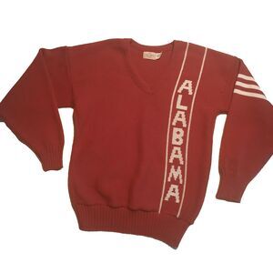 Vtg Cliff Engle Alabama Sweater Large Wool Blend Knit 1984 Made in USA TLC READ
